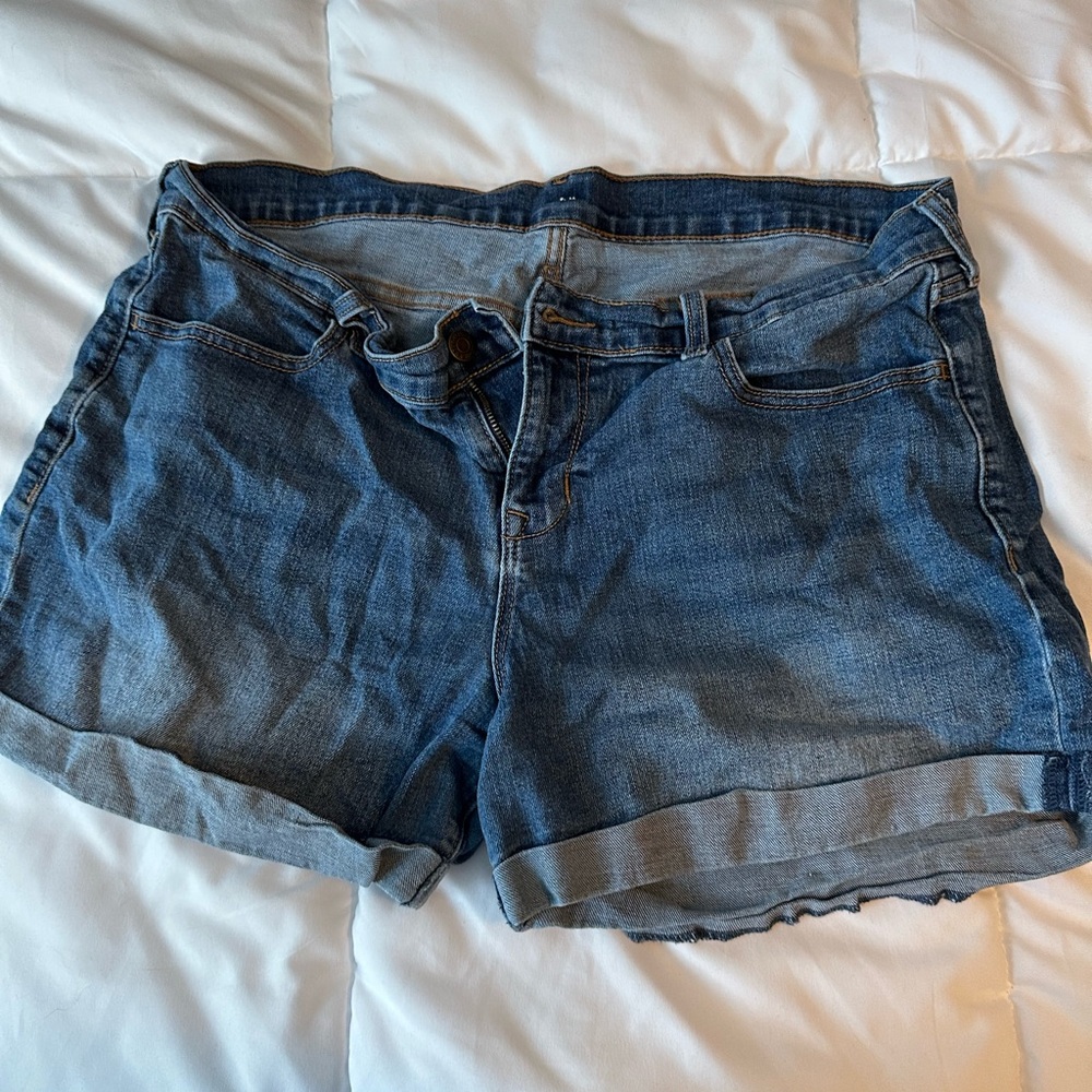 Old Navy Blue Jean Shorts Distressed Cut-Off Style
